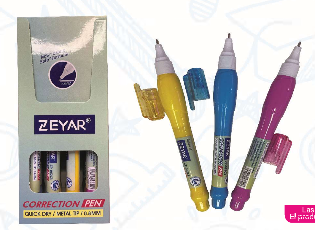 Imagen de Corrector pluma mini colores L-025 C/12